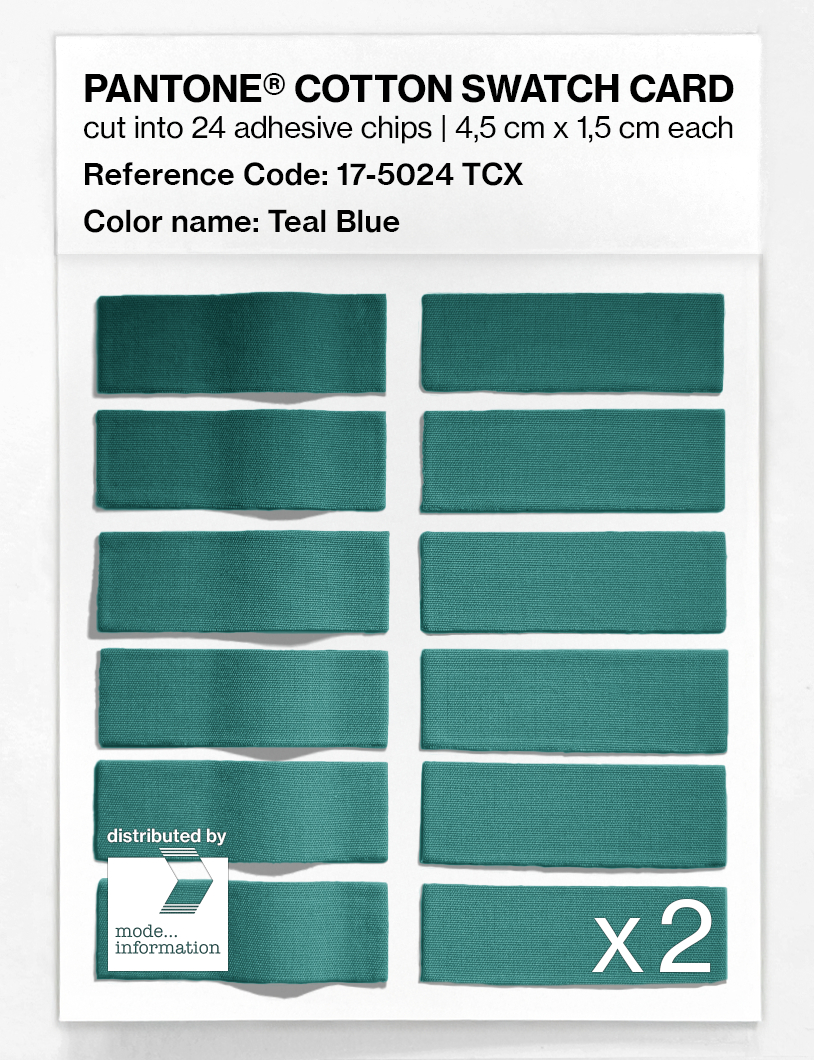 Product image 6 of the product “PANTONE® COTTON SWATCH CARD 17-5024 TCX Teal Blue ”
