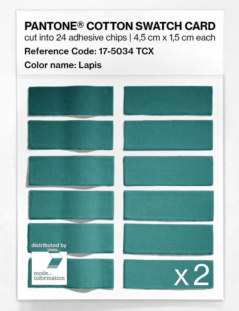 Product image 6 of the product “PANTONE® COTTON SWATCH CARD 17-5034 TCX Lapis ”