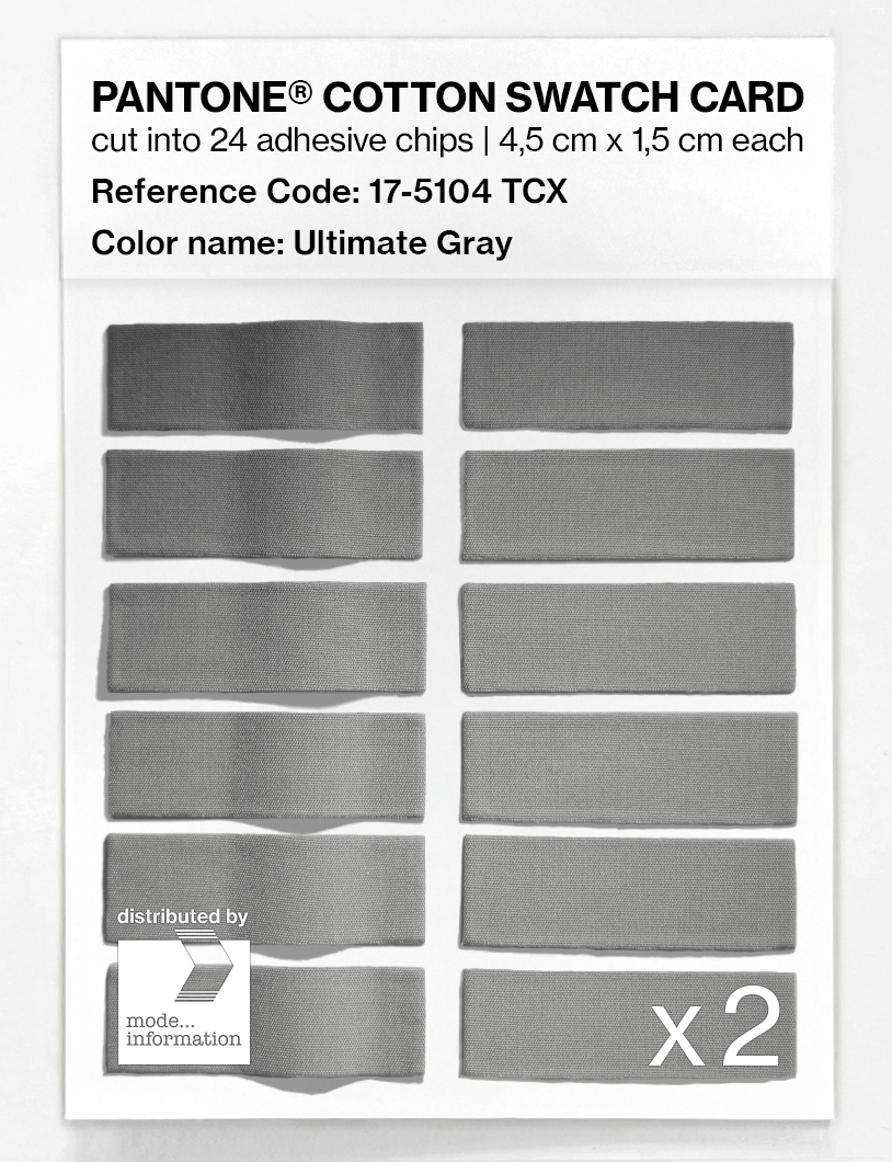 Product image 6 of the product “PANTONE® COTTON SWATCH CARD 17-5104 TCX Ultimate Gray ”