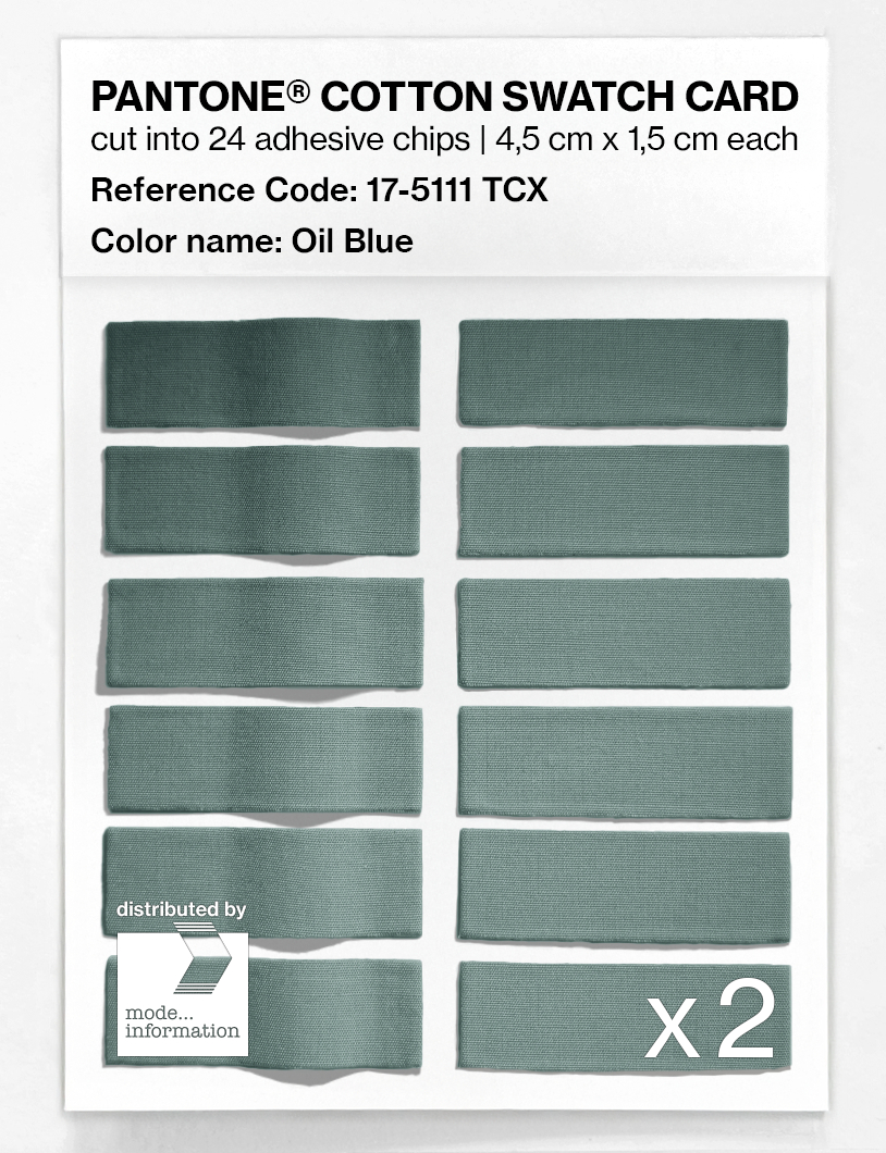 Product image 6 of the product “PANTONE® COTTON SWATCH CARD 17-5111 TCX Oil Blue ”