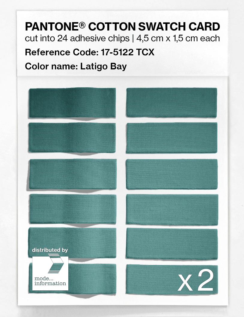Product image 6 of the product “PANTONE® COTTON SWATCH CARD 17-5122 TCX Latigo Bay ”
