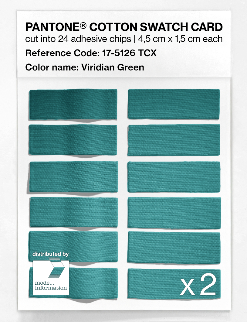 Artikelbild 6 des Artikels “PANTONE® COTTON SWATCH CARD 17-5126 TCX Viridian Green “