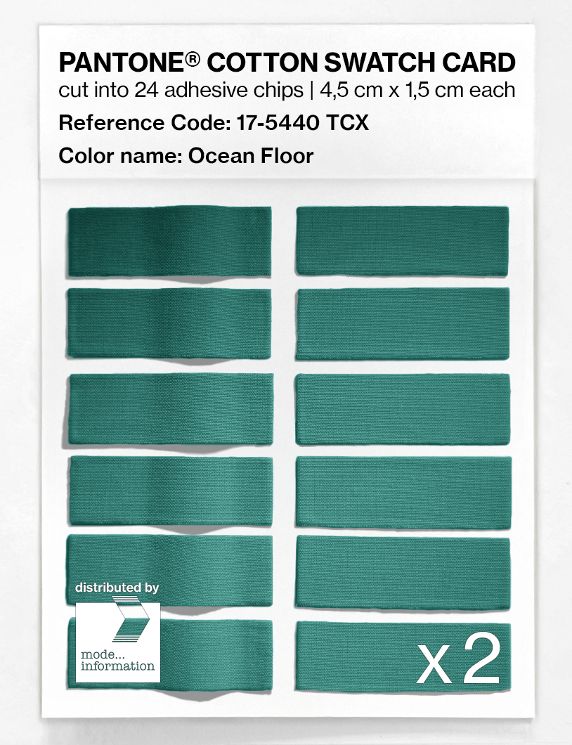Product image 6 of the product “PANTONE® COTTON SWATCH CARD 17-5440 TCX Ocean Floor ”