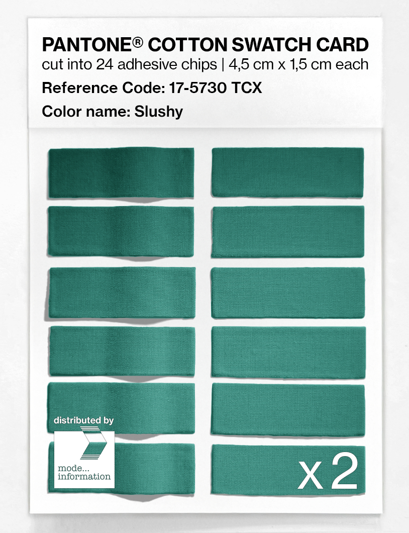 Product image 6 of the product “PANTONE® COTTON SWATCH CARD 17-5730 TCX Slushy ”