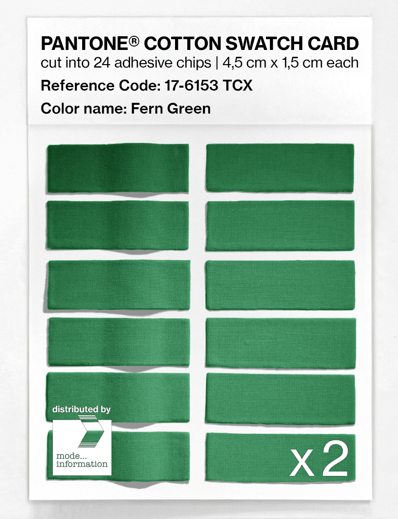 Product image 6 of the product “PANTONE® COTTON SWATCH CARD 17-6153 TCX Fern Green ”