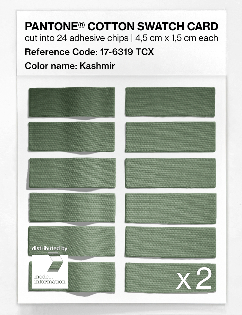 Product image 6 of the product “PANTONE® COTTON SWATCH CARD 17-6319 TCX Kashmir ”