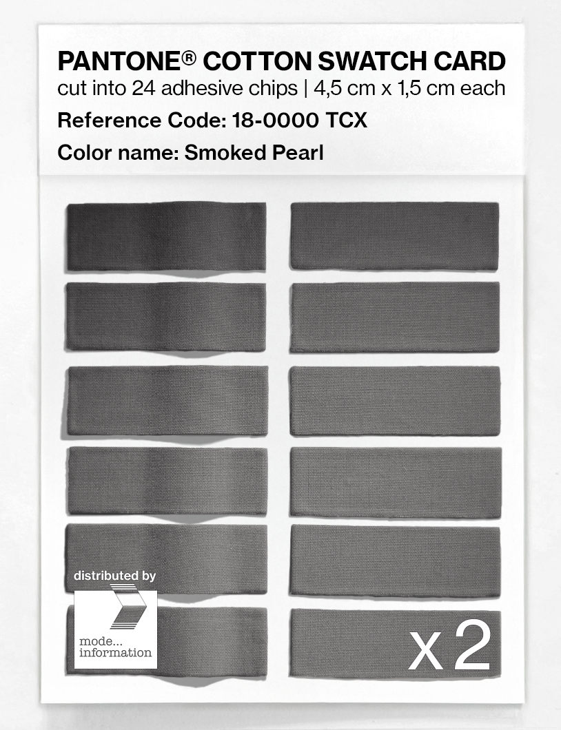 Product image 6 of the product “PANTONE® COTTON SWATCH CARD 18-0000 TCX Smoked Pearl ”