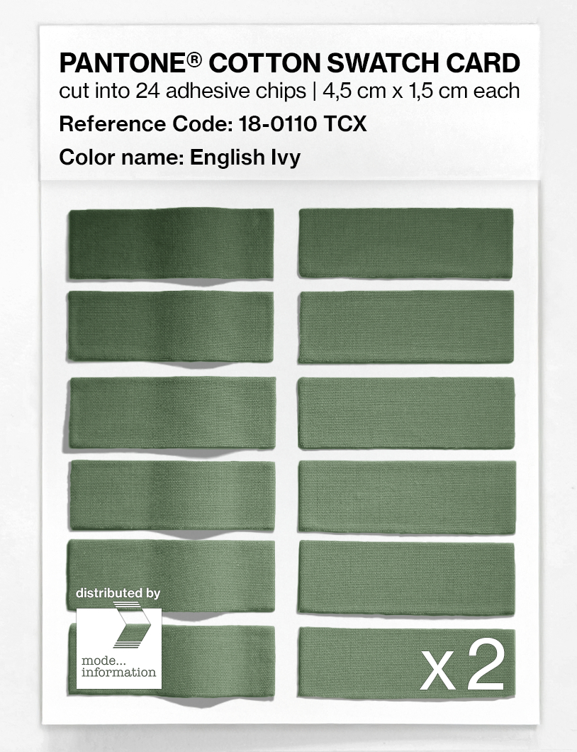 Product image 6 of the product “PANTONE® COTTON SWATCH CARD 18-0110 TCX English Ivy ”
