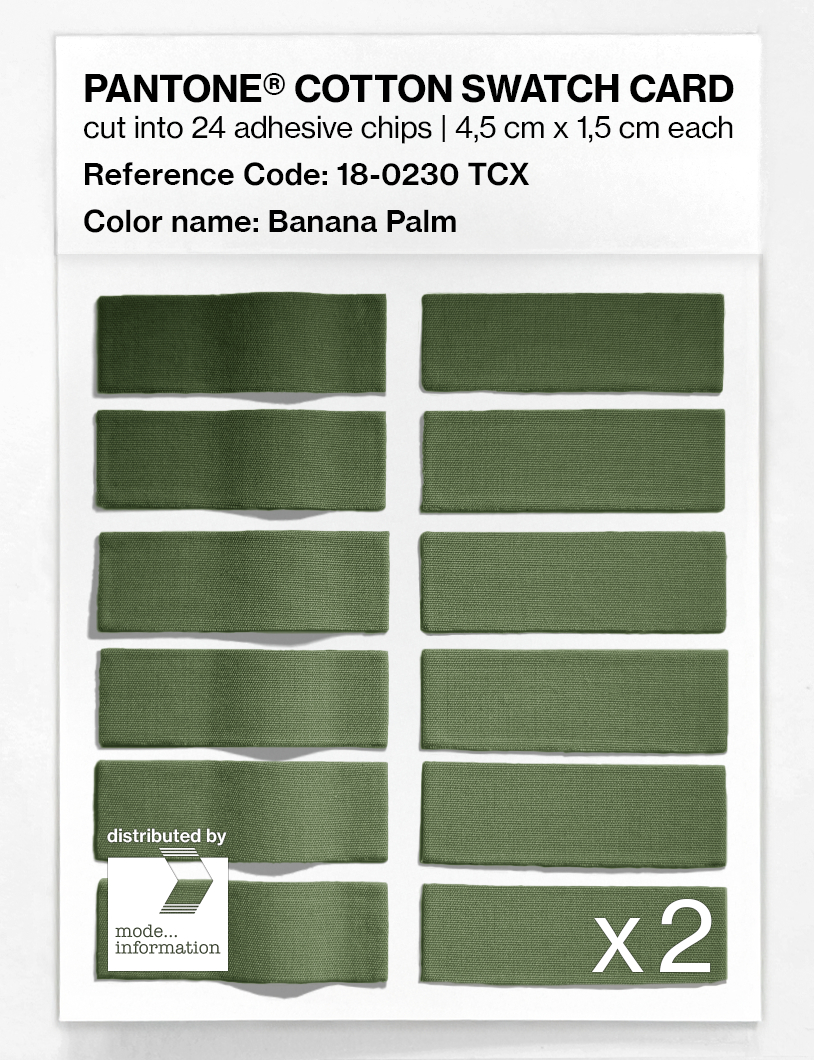 Product image 6 of the product “PANTONE® COTTON SWATCH CARD 18-0230 TCX Banana Palm ”
