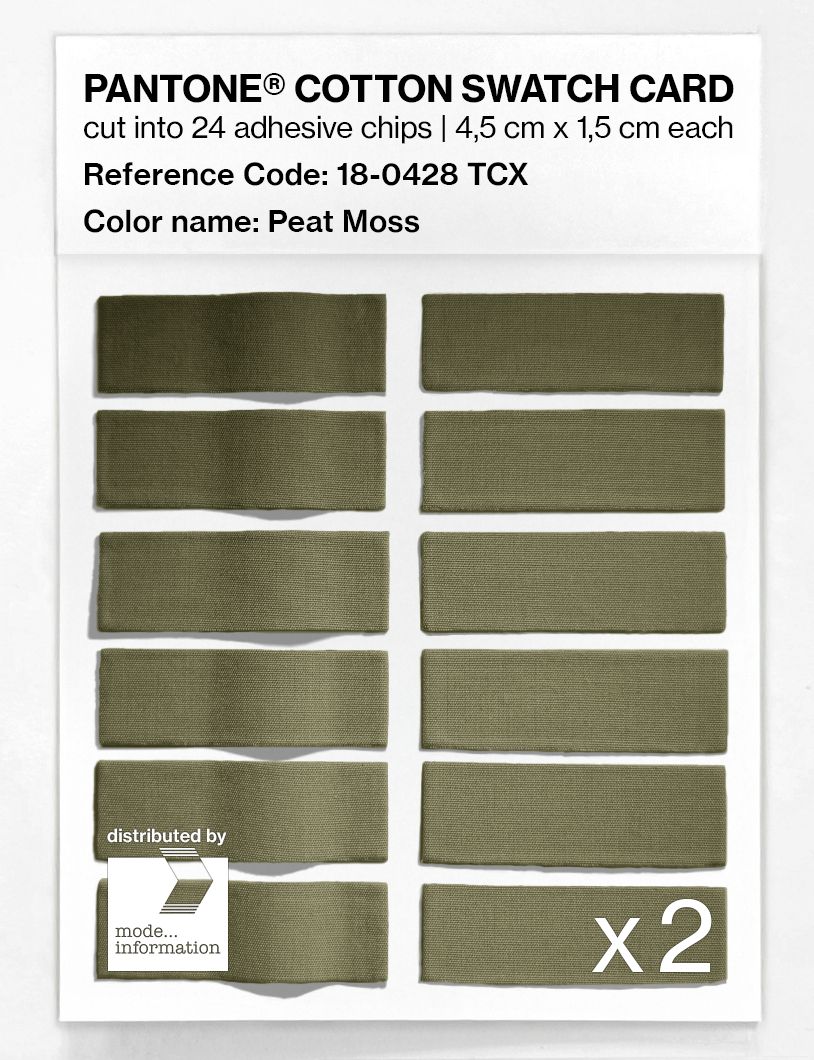 Product image 6 of the product “PANTONE® COTTON SWATCH CARD 18-0428 TCX Peat Moss ”