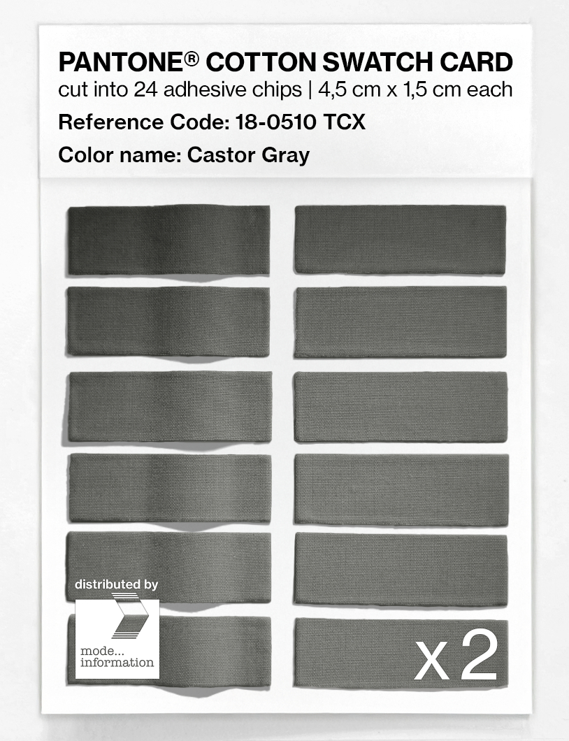 Artikelbild 6 des Artikels “PANTONE® COTTON SWATCH CARD 18-0510 TCX Castor Gray “