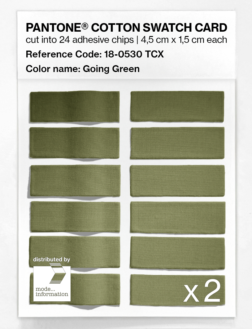 Product image 6 of the product “PANTONE® COTTON SWATCH CARD 18-0530 TCX Going Green ”