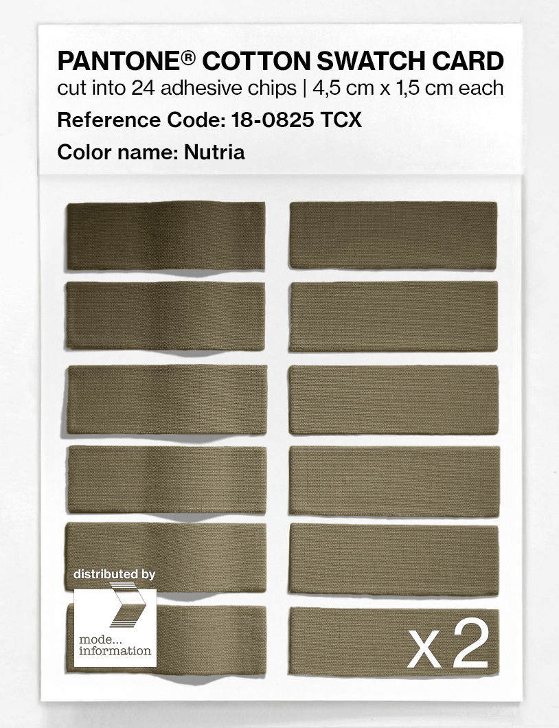 Product image 6 of the product “PANTONE® COTTON SWATCH CARD 18-0825 TCX Nutria ”