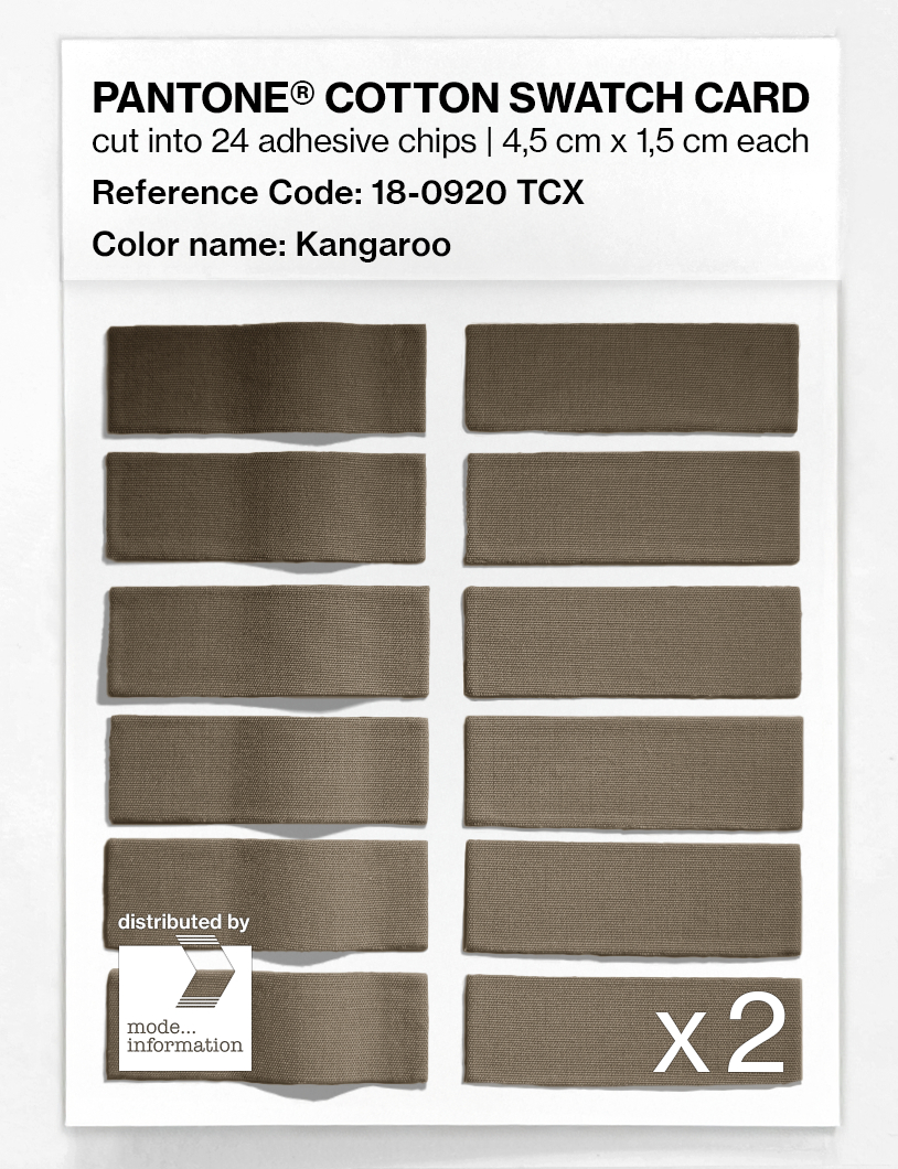 Product image 6 of the product “PANTONE® COTTON SWATCH CARD 18-0920 TCX Kangaroo ”