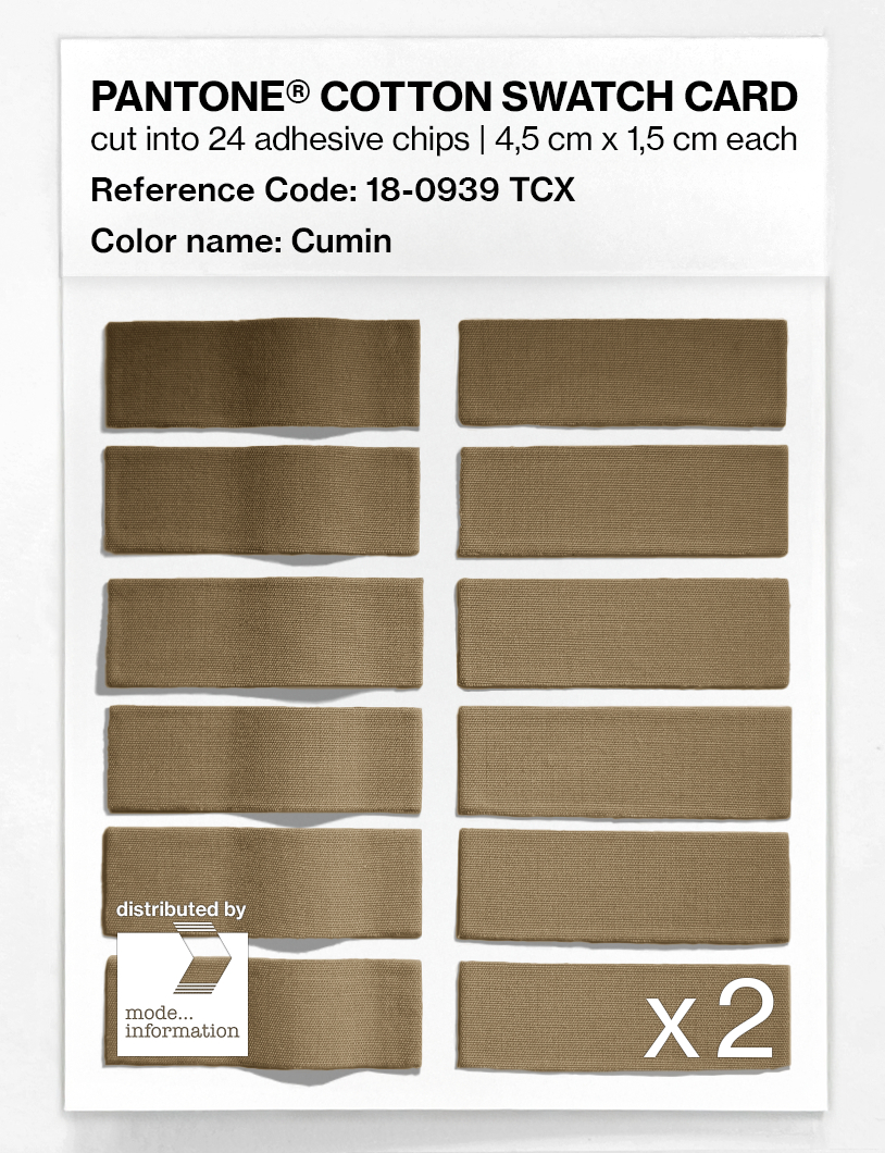 Product image 6 of the product “PANTONE® COTTON SWATCH CARD 18-0939 TCX Cumin ”
