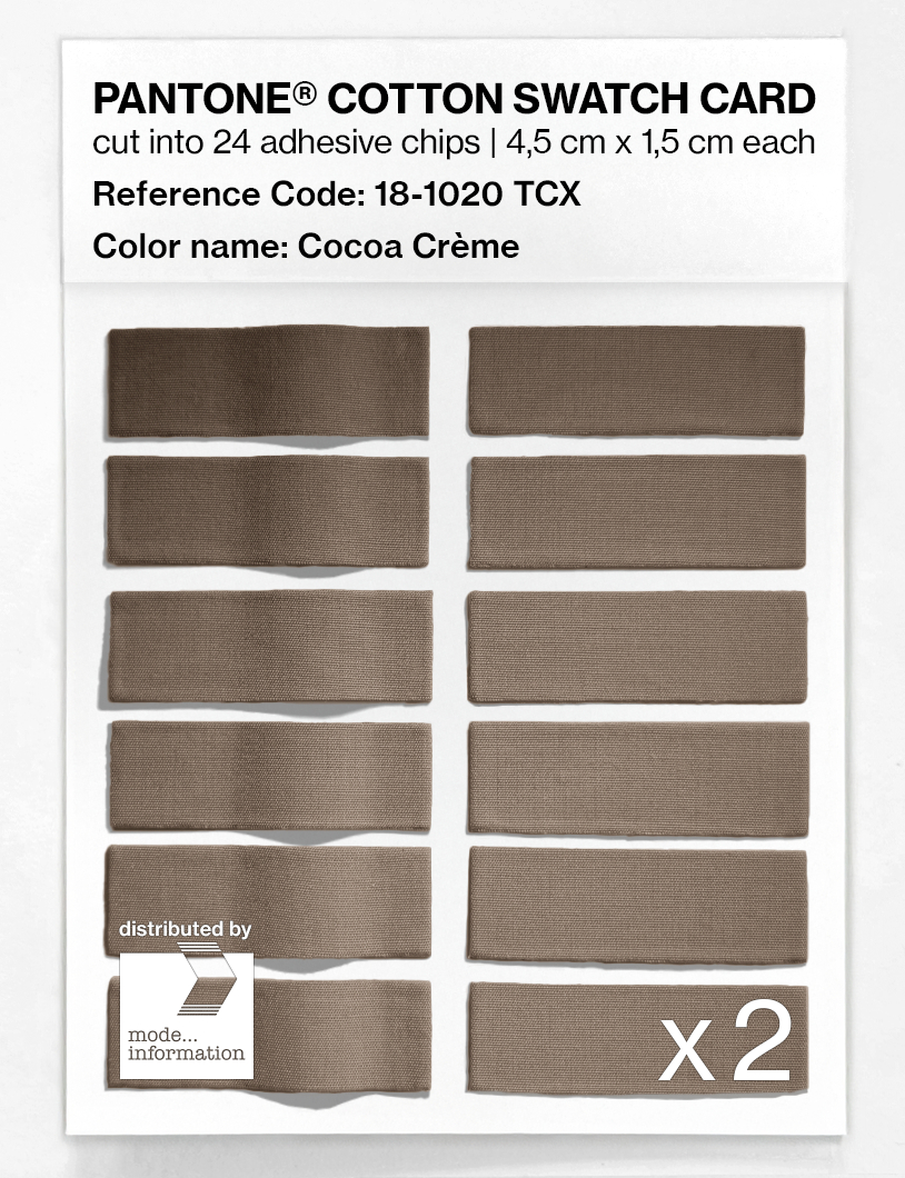 Product image 6 of the product “PANTONE® COTTON SWATCH CARD 18-1020 TCX Cocoa Crème ”