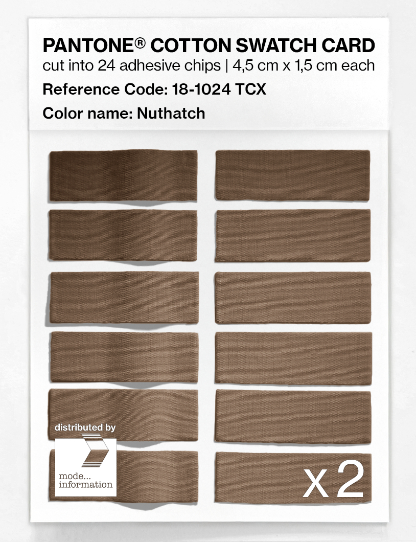 Product image 6 of the product “PANTONE® COTTON SWATCH CARD 18-1024 TCX Nuthatch ”