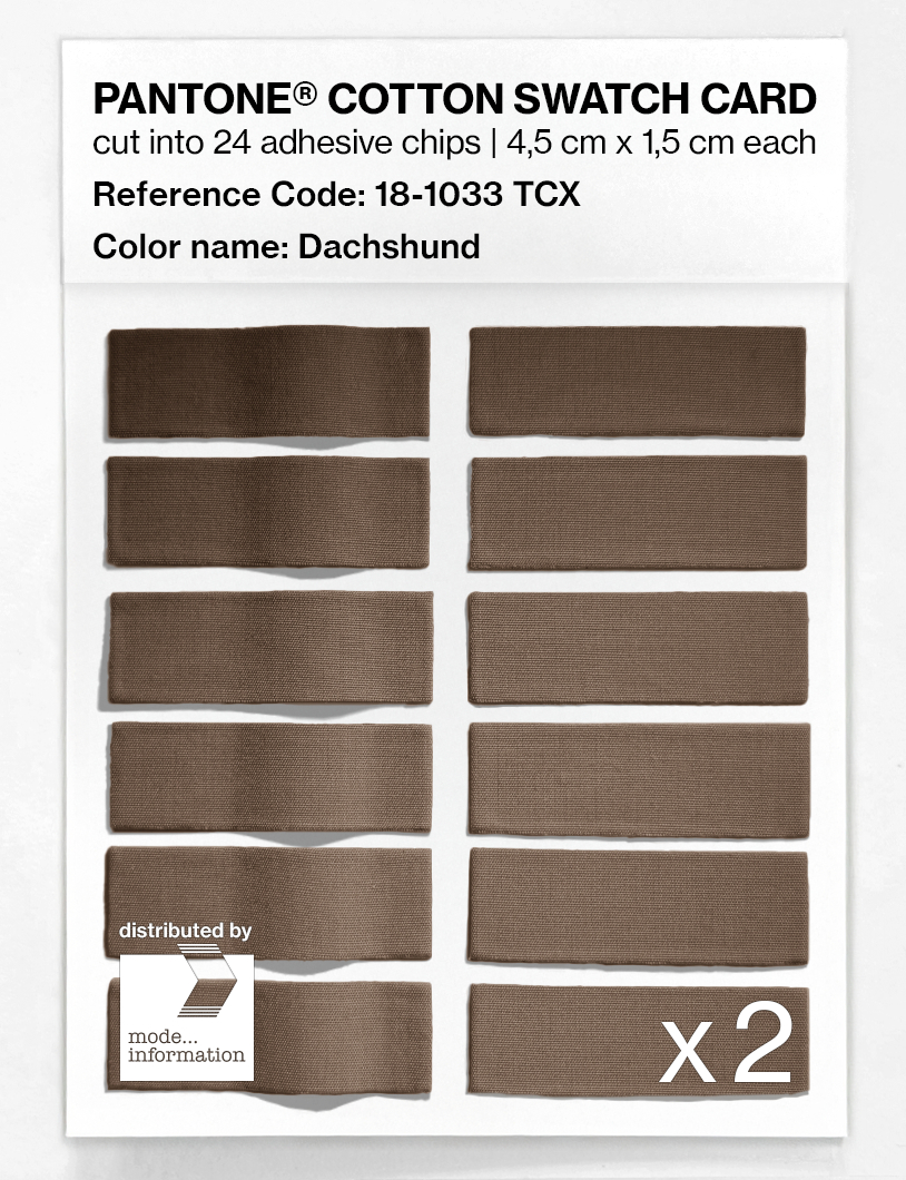 Product image 6 of the product “PANTONE® COTTON SWATCH CARD 18-1033 TCX Dachshund ”