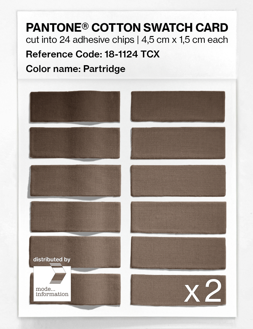 Product image 6 of the product “PANTONE® COTTON SWATCH CARD 18-1124 TCX Partridge ”