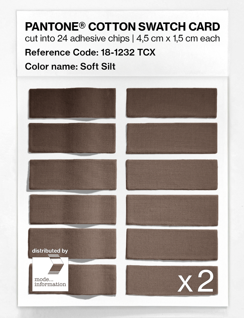 Product image 6 of the product “PANTONE® COTTON SWATCH CARD 18-1232 TCX Soft Silt ”