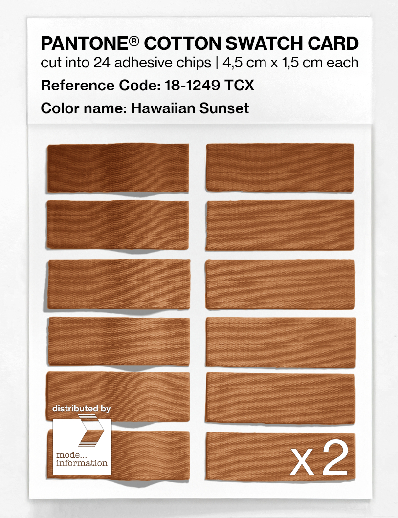 Artikelbild 6 des Artikels “PANTONE® COTTON SWATCH CARD 18-1249 TCX Hawaiian Sunset “