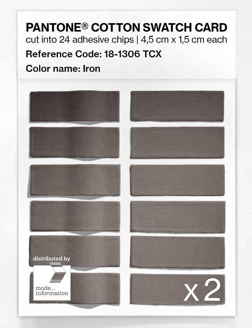 Product image 6 of the product “PANTONE® COTTON SWATCH CARD 18-1306 TCX Iron ”