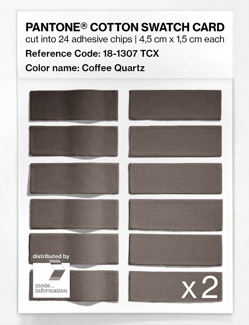 Product image 6 of the product “PANTONE® COTTON SWATCH CARD 18-1307 TCX Coffee Quartz ”