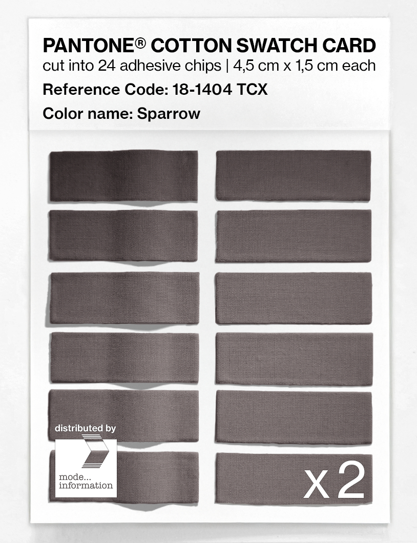 Product image 6 of the product “PANTONE® COTTON SWATCH CARD 18-1404 TCX Sparrow ”