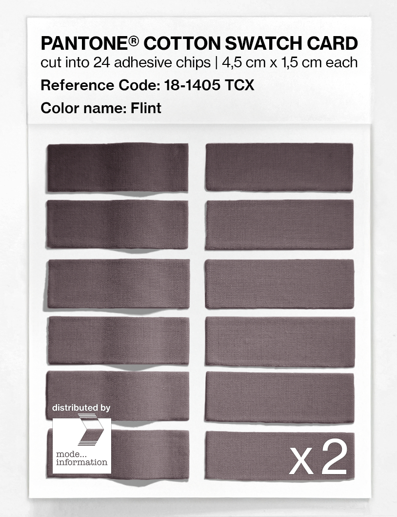 Product image 6 of the product “PANTONE® COTTON SWATCH CARD 18-1405 TCX Flint ”