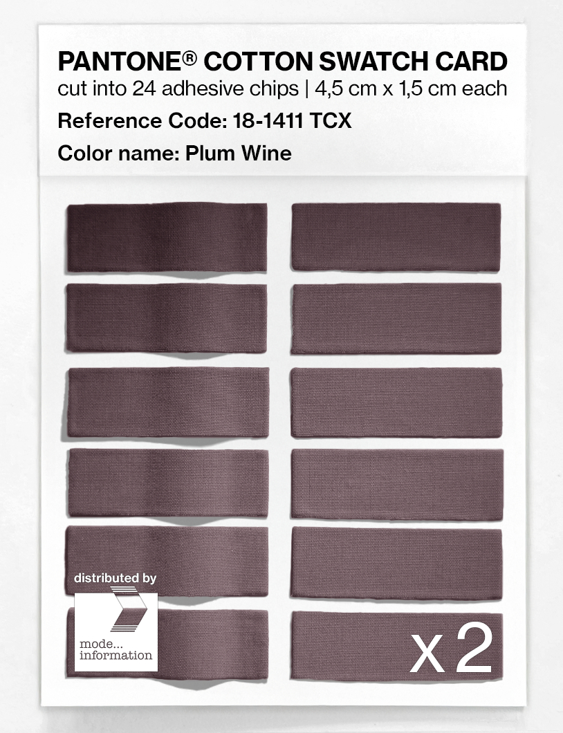Product image 6 of the product “PANTONE® COTTON SWATCH CARD 18-1411 TCX Plum Wine ”