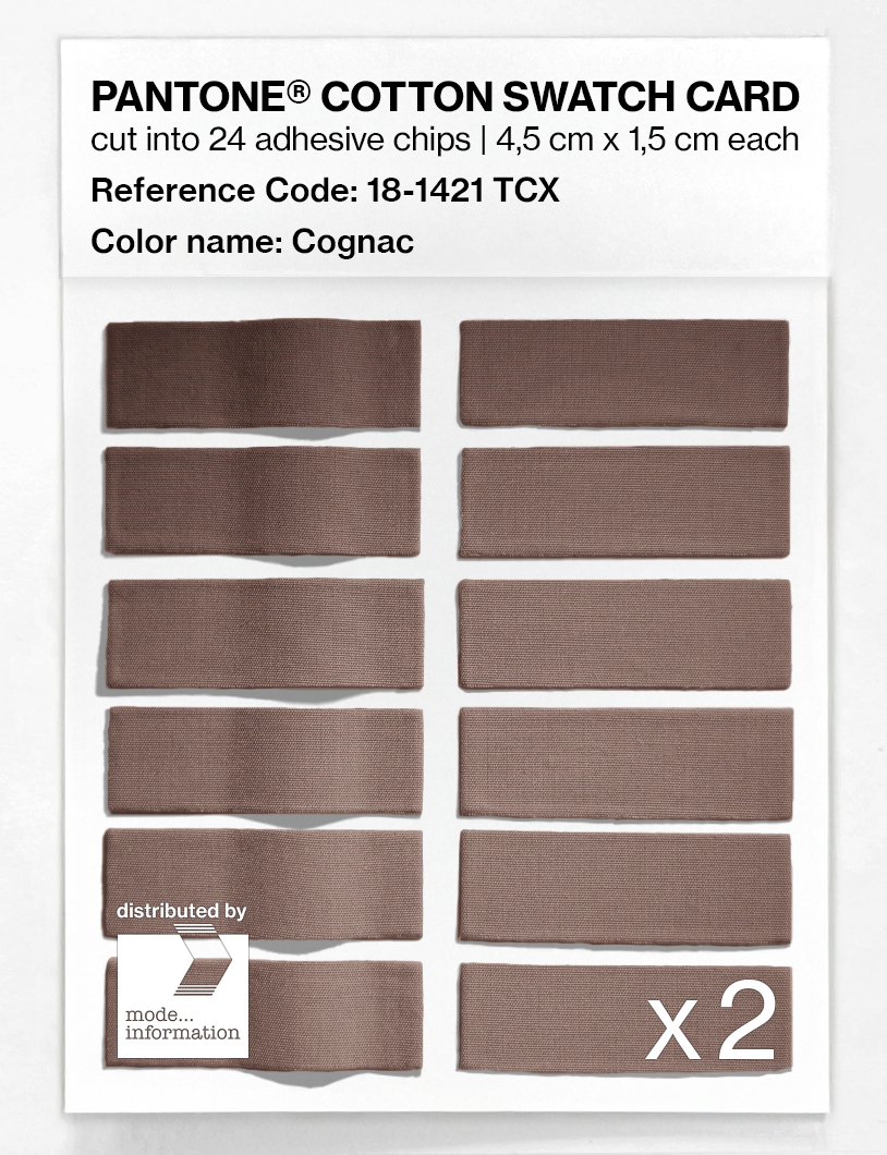 Product image 6 of the product “PANTONE® COTTON SWATCH CARD 18-1421 TCX Cognac ”