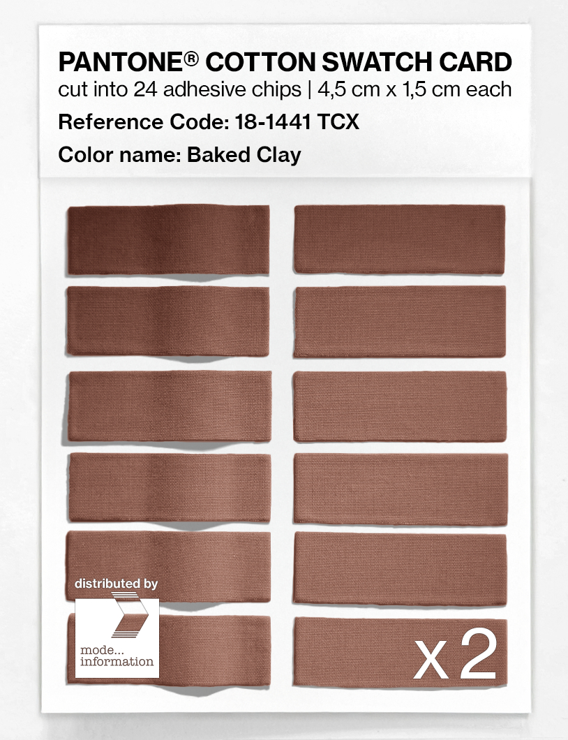 Product image 6 of the product “PANTONE® COTTON SWATCH CARD 18-1441 TCX Baked Clay ”
