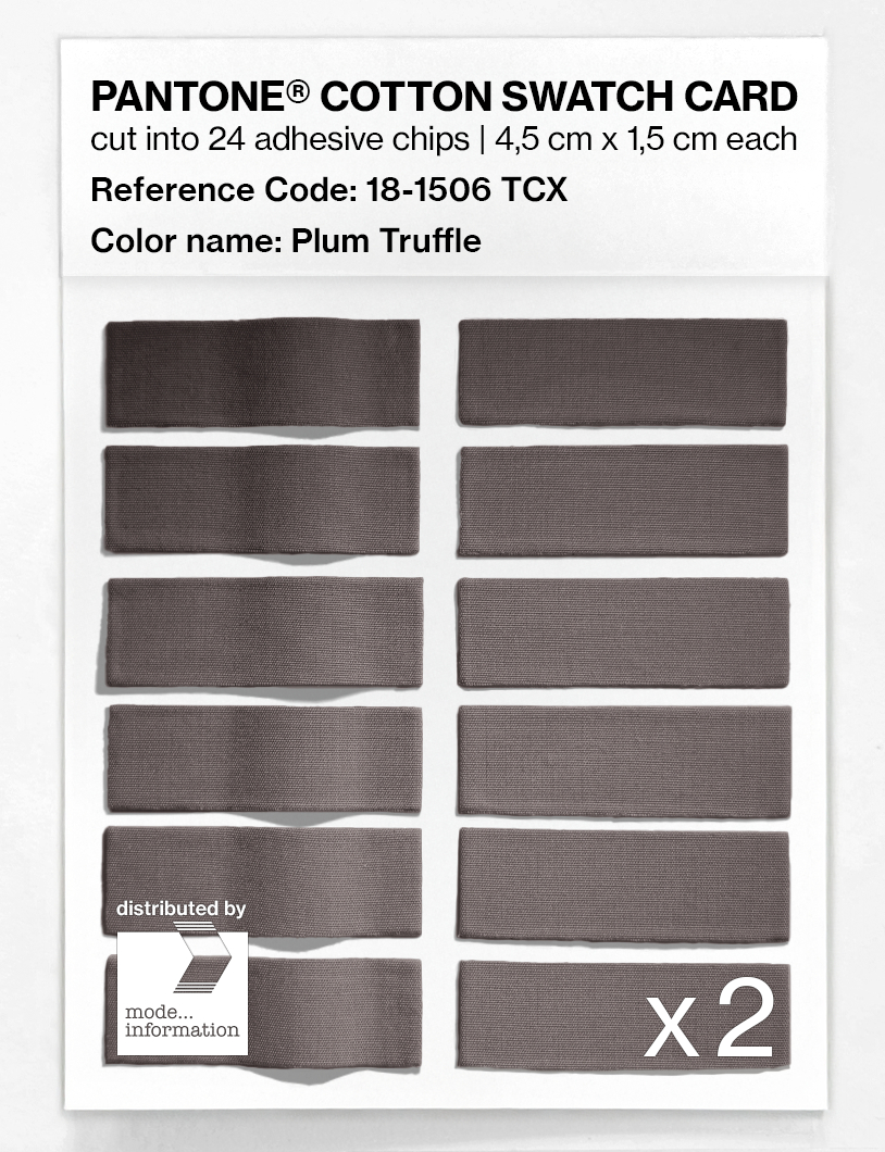 Product image 6 of the product “PANTONE® COTTON SWATCH CARD 18-1506 TCX Plum Truffle ”