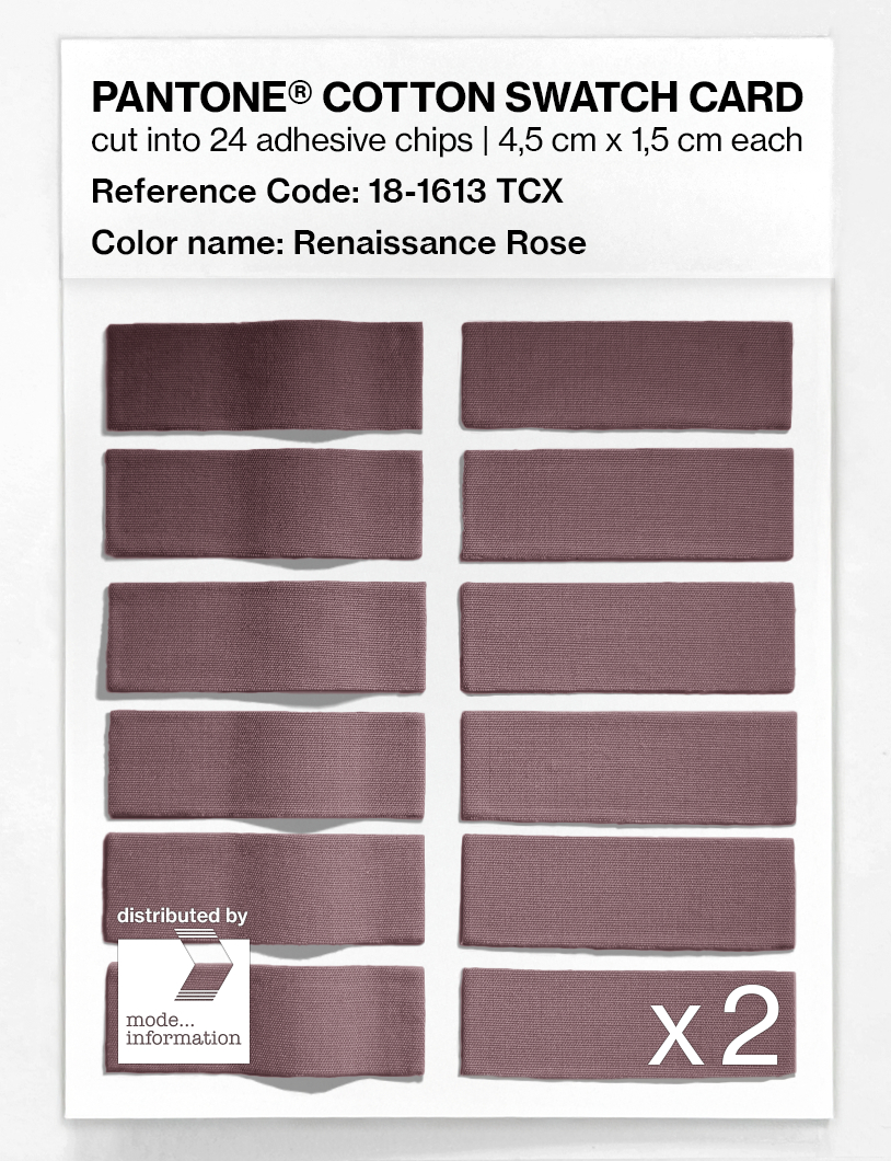 Product image 6 of the product “PANTONE® COTTON SWATCH CARD 18-1613 TCX Renaissance Rose ”