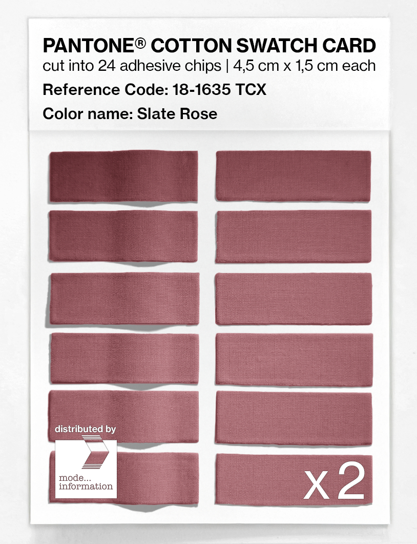 Product image 6 of the product “PANTONE® COTTON SWATCH CARD 18-1635 TCX Slate Rose ”