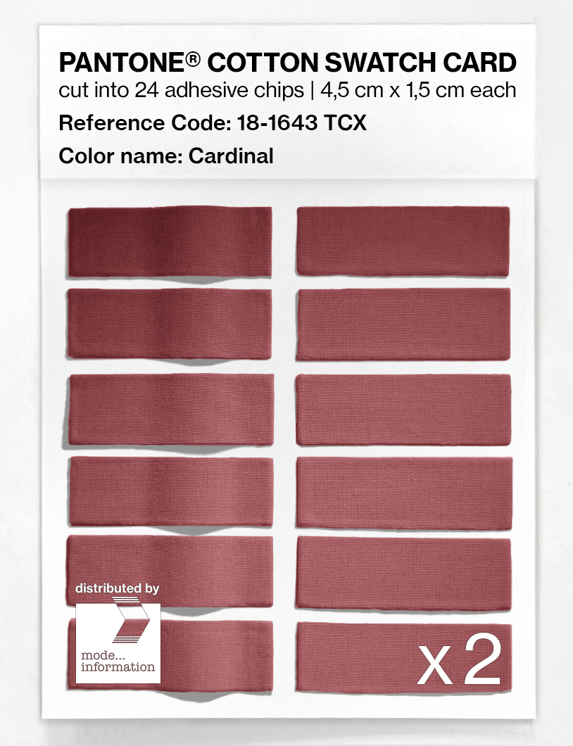 Artikelbild 6 des Artikels “PANTONE® COTTON SWATCH CARD 18-1643 TCX Cardinal “