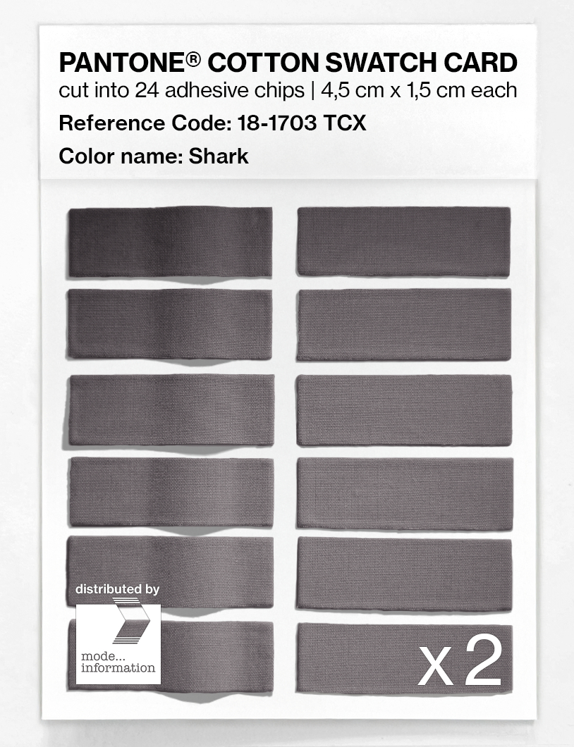 Product image 6 of the product “PANTONE® COTTON SWATCH CARD 18-1703 TCX Shark ”