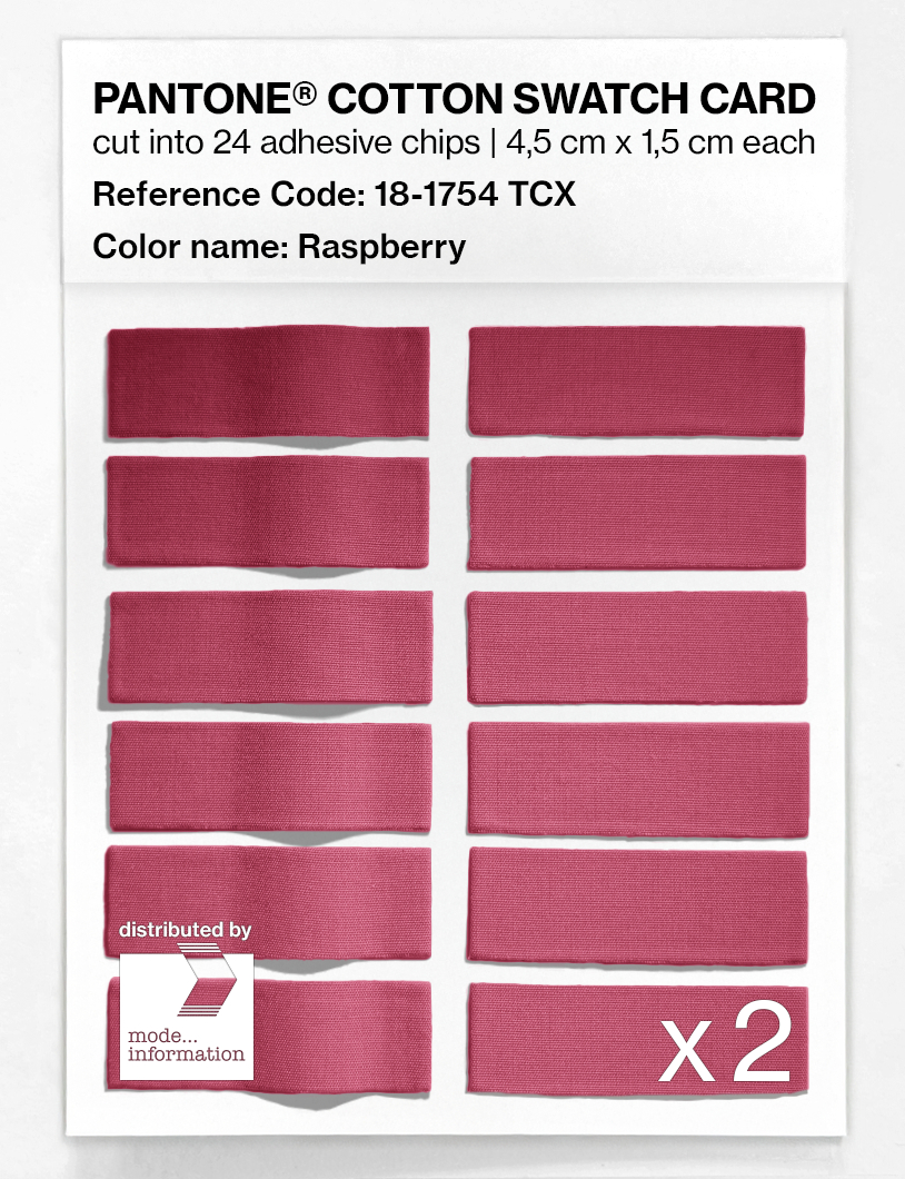 Product image 6 of the product “PANTONE® COTTON SWATCH CARD 18-1754 TCX Raspberry ”