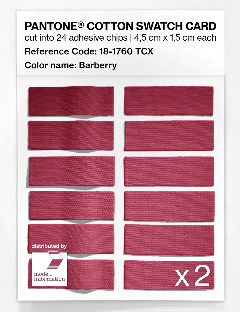 Artikelbild 6 des Artikels “PANTONE® COTTON SWATCH CARD 18-1760 TCX Barberry “