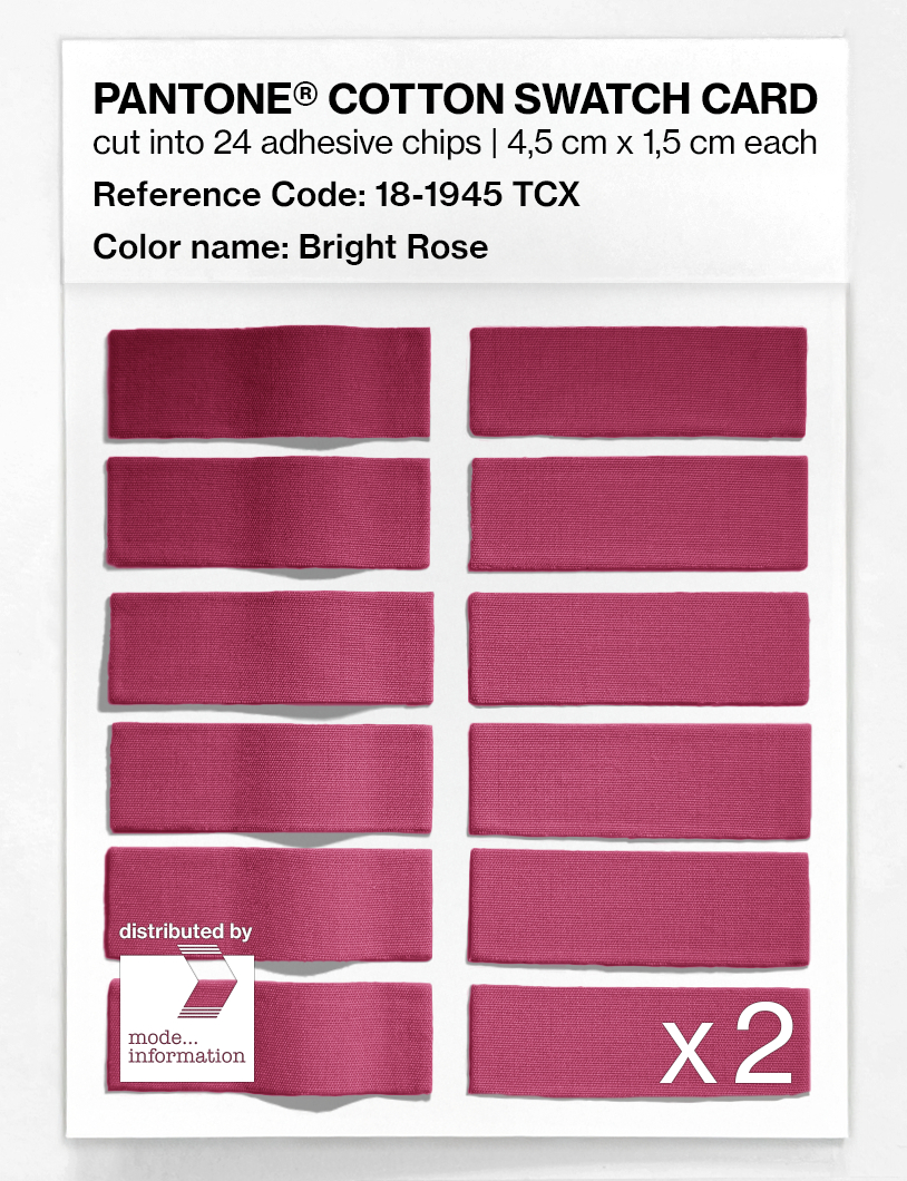 Product image 6 of the product “PANTONE® COTTON SWATCH CARD 18-1945 TCX Bright Rose ”
