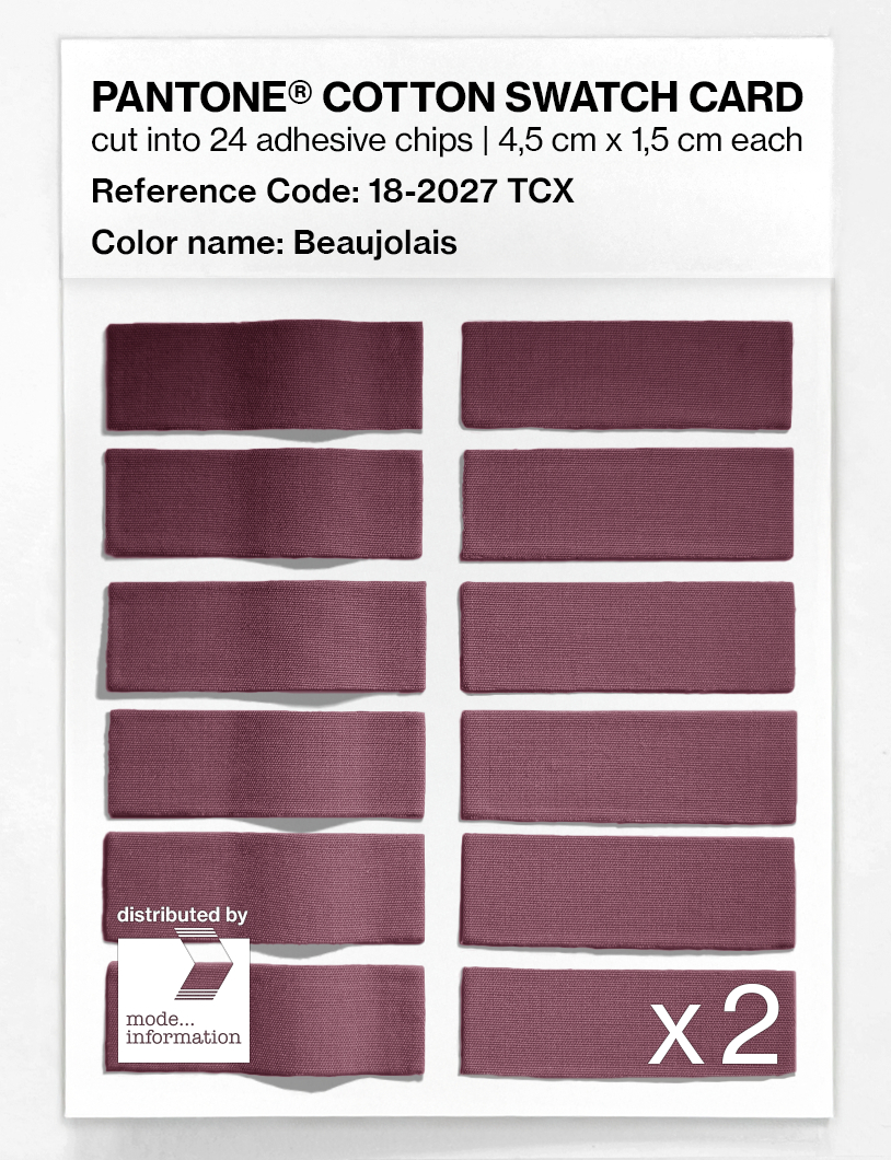 Artikelbild 6 des Artikels “PANTONE® COTTON SWATCH CARD 18-2027 TCX Beaujolais “