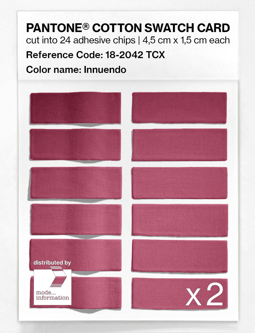 Product image 6 of the product “PANTONE® COTTON SWATCH CARD 18-2042 TCX Innuendo ”