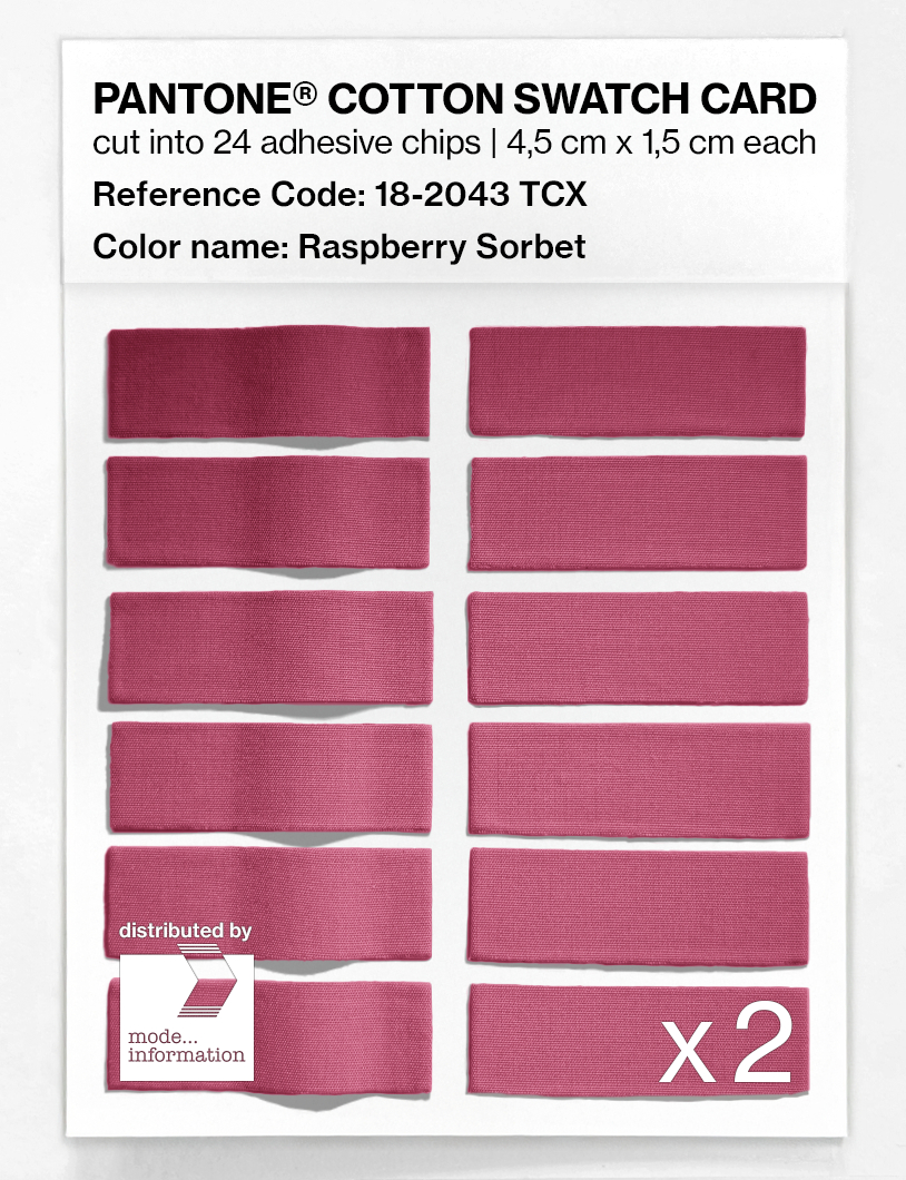 Product image 6 of the product “PANTONE® COTTON SWATCH CARD 18-2043 TCX Raspberry Sorbet ”
