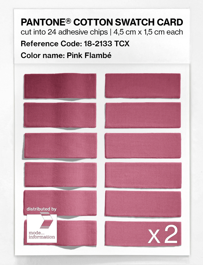 Product image 6 of the product “PANTONE® COTTON SWATCH CARD 18-2133 TCX Pink Flambé ”