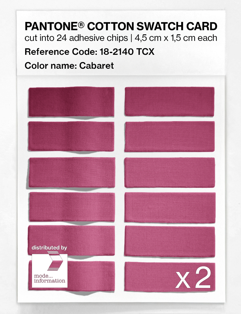 Product image 6 of the product “PANTONE® COTTON SWATCH CARD 18-2140 TCX Cabaret ”