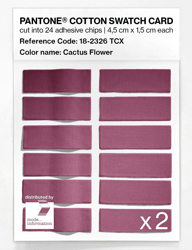 Product image 6 of the product “PANTONE® COTTON SWATCH CARD 18-2326 TCX Cactus Flower ”