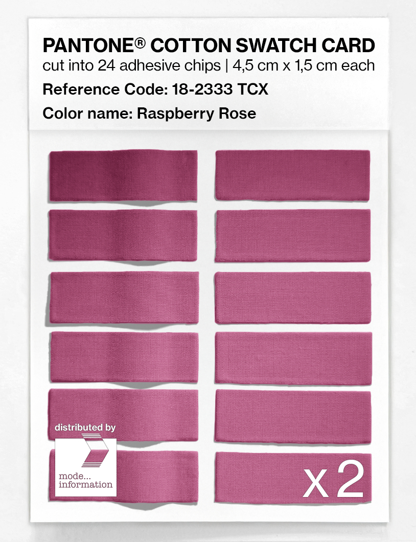 Product image 6 of the product “PANTONE® COTTON SWATCH CARD 18-2333 TCX Raspberry Rose ”
