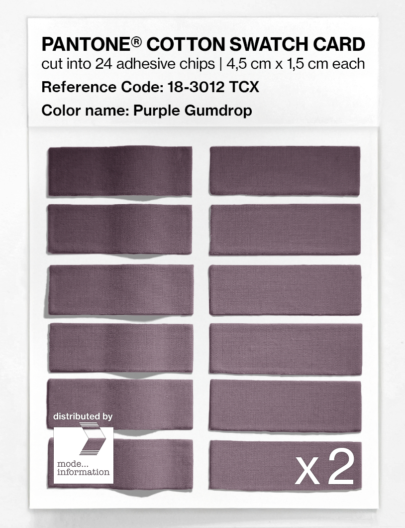 Product image 6 of the product “PANTONE® COTTON SWATCH CARD 18-3012 TCX Purple Gumdrop ”