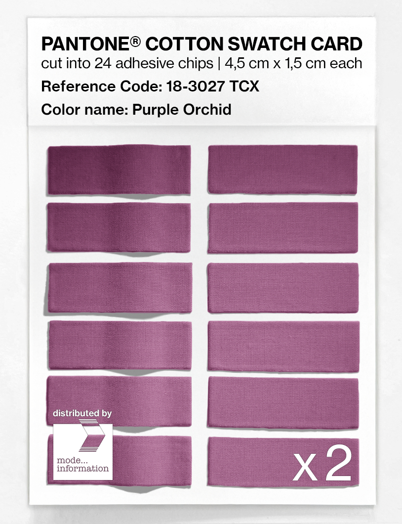 Product image 6 of the product “PANTONE® COTTON SWATCH CARD 18-3027 TCX Purple Orchid ”