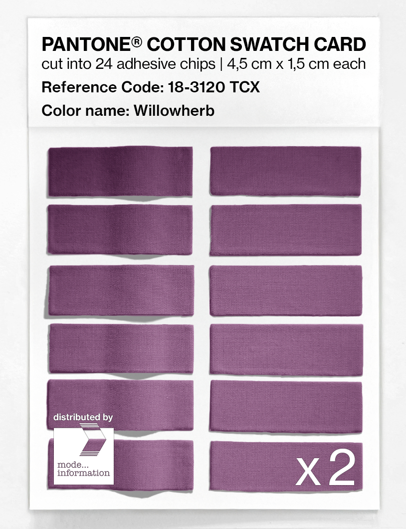 Product image 6 of the product “PANTONE® COTTON SWATCH CARD 18-3120 TCX Willowherb ”